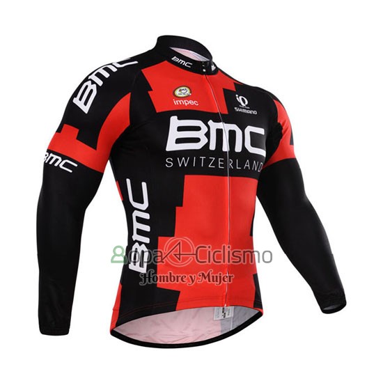 Bmc Ropa Ciclismo Culotte Largo 2015 Mangas Largas Negro y Rojo